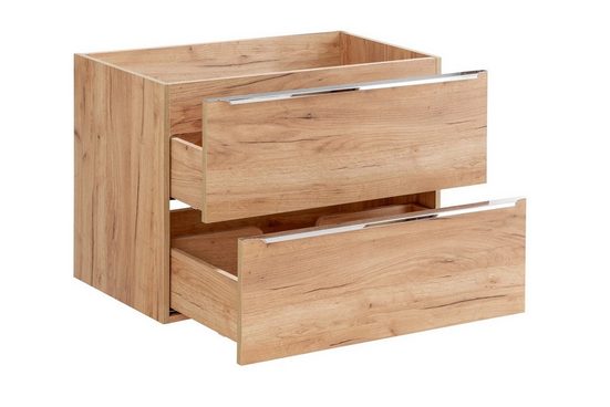 Waschbeckenschrank - Capri Oak - Intelligente Lösungen für stilvolle Badezimmerorganisation.