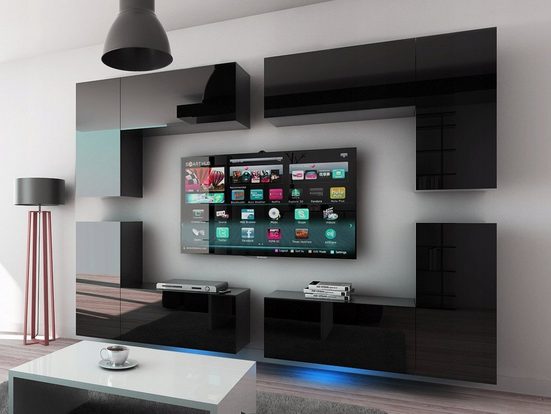 RTV-Möbel Wohnwand: Modernes Design, Hochwertige Verarbeitung. - ROYAL24_MARKT