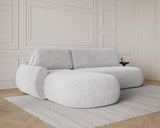 Ecksofa Diune – Aschgrau – Ottomane links