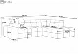 Ecksofa Bianco – Maßzeichnung