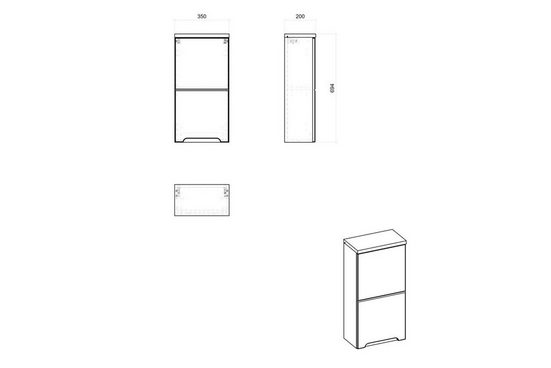 Hängeschrank - Badschrank - Bali White - Premium Quality.