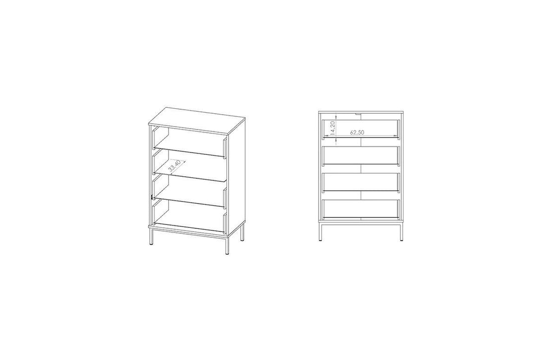 Kommode - Kalso - Funktionale Kommode mit eleganter Oberfläche  " Kalso 70 Cm "