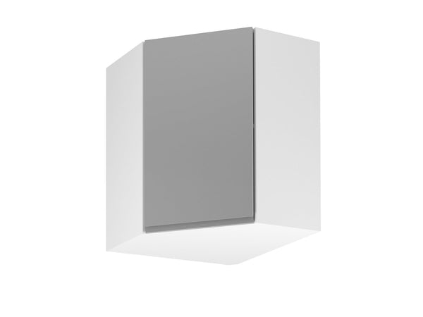 Eckhängeschrank 60 cm – Velmora G60N Grau/Hochglanz