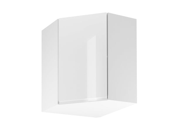Eckhängeschrank 60 cm – Velmora G60N – Weiß / Hochglanz