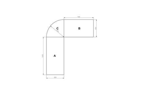 Eckschreibtisch - BK53N - Kompaktes Büromöbel für multifunktionale Nutzung. - ROYAL24_MARKT