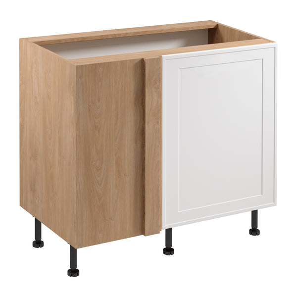 Eckunterschrank D100N P/L – Sorento Sonoma Eiche Weiß – Elegantes Design für Ihre Küche.