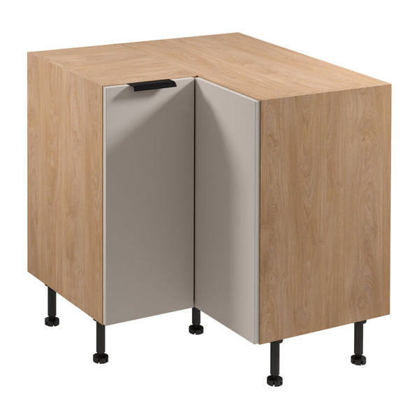 Eckunterschrank D90N – Sorento Beige Sonoma Eiche – Praktische Stauraumlösung für Ihre Küche.