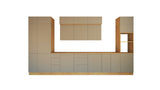 Nexa Küchenmöbel-Set KÜ03-L – Beige  – Stilvolle 460 cm Küchenlösung mit maximalem Stauraum und moderner Eleganz