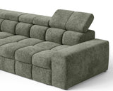 Ecksofa Bianco – Wintermoos – Ottomane links