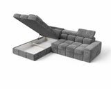 Ecksofa Bianco – Grau – Ottomane links
