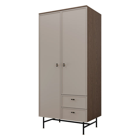 Elora Kleiderschrank in Baltic Storm / Toffee