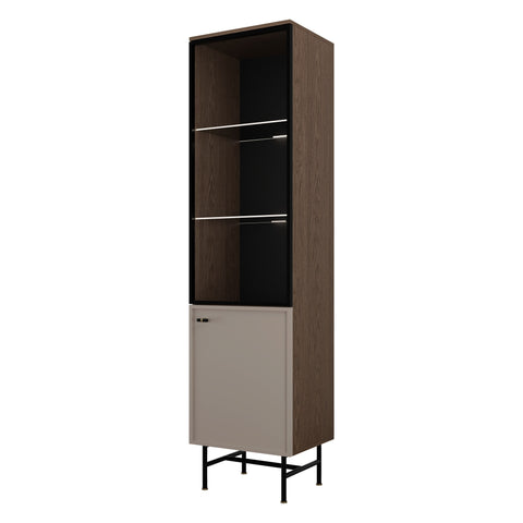 Elora Standvitrine schmal in Baltic Storm / Toffee – Ansicht 2