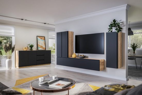 Wohnzimmer Hängeschrank - LOFTIA - Eleganter Wandschrank für Ihre Utensilien.
