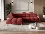 Ecksofa Bun – Rot – Ottomane links