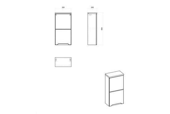Hängeschrank - Bali Grey - Elegantes und praktisches Innendesign.