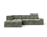 Ecksofa Bianco – Wintermoos – Ottomane links