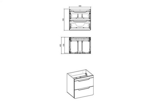 Waschbeckenschrank - Aruba Cosmos - Effektive Badezimmerorganisation.