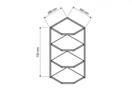 Küchenregal 30 cm  - Mina - Kompaktes für Küchenzubehör und Geschirr. - ROYAL24_MARKT