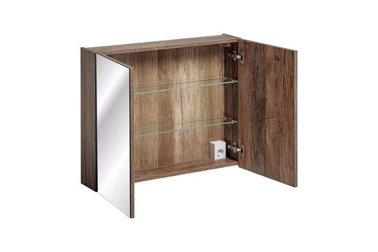 Badezimmerspiegelschrank - Santa Fe Oak - Ansprechendes Design mit praktischem Stauraum.