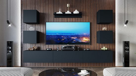 Wohnwand - Eine perfekte Balance zwischen Schönheit und Zweckmäßigkeit, (Komplett Set, 8-St., Premium - Dingo C103) - ROYAL24_MARKT