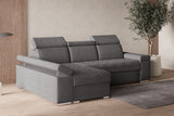 Ecksofa Toronto – Grau – Ottomane links