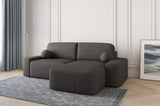Ecksofa Oval – Schwarz