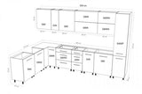 Winkelküche - Schönheit und Funktion an jeder Ecke, (Komplett Set) - ROYAL24_MARKT