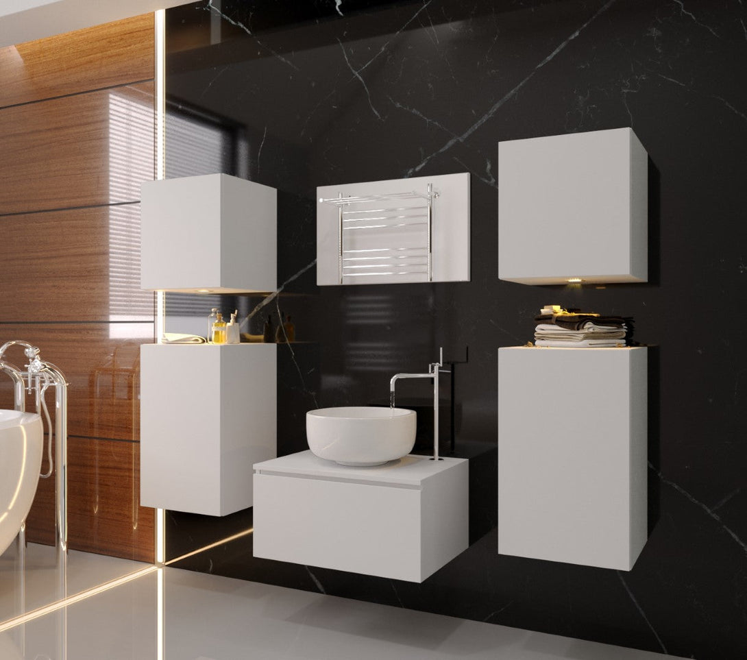 Badmöbel-Set Exklusive Badmöbel 2024/Hochwertige Designs für zeitgemäße Badezimmer, (Komplett Set, 6-St., ALIUS 19)
