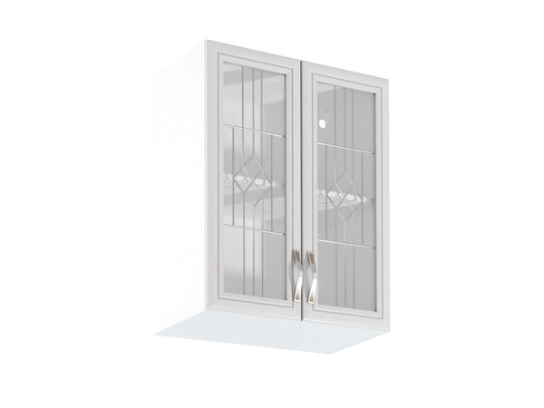 Glashängeschrank G60S – Sycylia Weiß – Charmantes Design für eine gemütliche Atmosphäre.