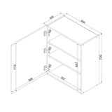 Glashängeschrank WS60 P/L – ARVION – Moderne Küchen Ästhetik – Ansicht 3