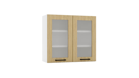 Glashängeschrank WS80 P/L – Dnoria – Elegante Wandlösung – Ansicht 3