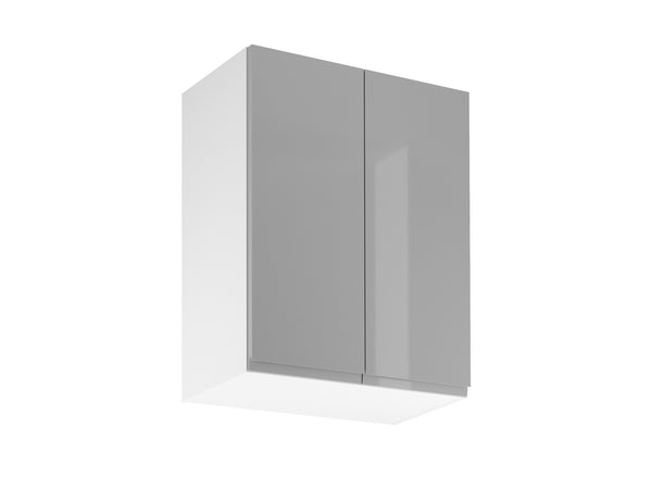 Hängeschrank 60 cm – Velmora G60 – Grau/Hochglanz