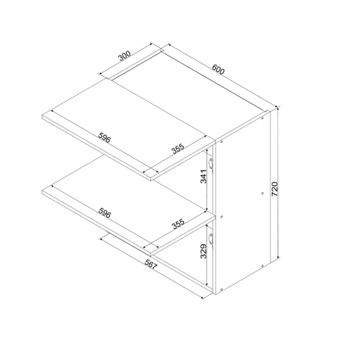 Hängeschrank W60GRF/2 SD – Dnoria – Funktionales Design Konzept – Ansicht 5