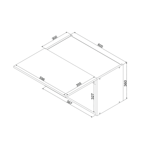Hängeschrank W60OKGR – Dnoria – Zeitlose Küchen Eleganz – Ansicht 5