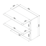 Hängeschrank W80GRF/2 – Zivora – Funktionales Design Konzept – Ansicht 5