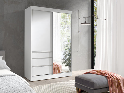 Haiti Schwebetürenschrank in Weiß