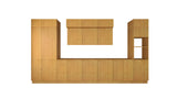 Nexa Küchenmöbel-Set KÜ03-L – Woodline – Stilvolle 460 cm Küchenlösung mit maximalem Stauraum und moderner Eleganz