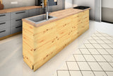 Inselküche Nexa Grau & Artisan-Eiche – 330 cm + Insel 240 cm – KÜ-NEXA-002 – Kücheninsel von links