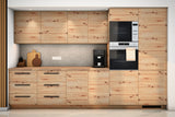 Inselküche Nexa Woodline & Artisan-Eiche – 330 cm + Insel 240 cm – KÜ-NEXA-004 – Wandzeile ohne Insel, frontal