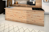 Inselküche Nexa Woodline & Artisan-Eiche – 330 cm + Insel 240 cm – KÜ-NEXA-004 – Kücheninsel von der Raumseite