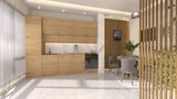 Nexa Küchenzeile  KÜ06-L – Woodline – 300 cm – Moderne Familienküche mit Hochschrank und großzügigem Stauraum