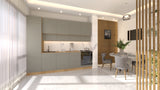 Nexa Küchenzeile  KÜ06-L – Beige – 300 cm – Moderne Familienküche mit Hochschrank und großzügigem Stauraum