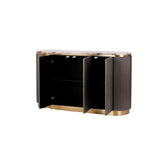 Kommode Hillora Dark graphite, Multicoloured marble worktop, Golden lower wreath and accents 158 × 88 × 40 cm mit 3 Türen – Ansicht 2