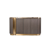 Kommode Hillora Dark graphite, Multicoloured marble worktop, Golden lower wreath and accents 158 × 88 × 40 cm mit 3 Türen – Ansicht 3