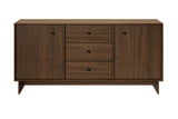 Kommode Yorvi Walnuss Villa 176,4 × 83,8 × 40 cm mit 2 Türen und 3 Schubladen – Ansicht 2