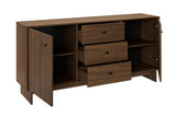 Kommode Yorvi Walnuss Villa 176,4 × 83,8 × 40 cm mit 2 Türen und 3 Schubladen – Ansicht 3