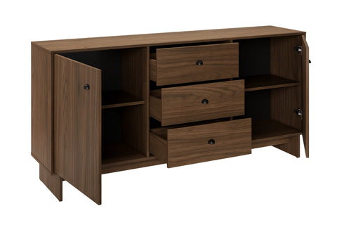 Kommode Yorvi Walnuss Villa 176,4 × 83,8 × 40 cm mit 2 Türen und 3 Schubladen – Ansicht 3