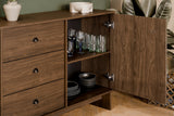 Kommode Yorvi Walnuss Villa 176,4 × 83,8 × 40 cm mit 2 Türen und 3 Schubladen – Ansicht 6
