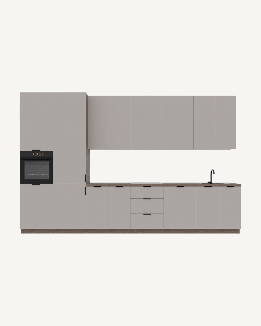 Küchenzeile K73-G400 L - Kompakte Form, maximale Funktionalität - ROYAL24_MARKT