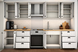 Küche Provence K3-G260 Standard – Hauptzeile frontal, geöffnet